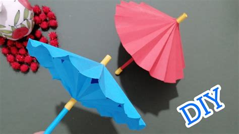 How To Make A Paper Umbrella That Open And Close Origami Umbrella Mini Paper Umbrella Youtube