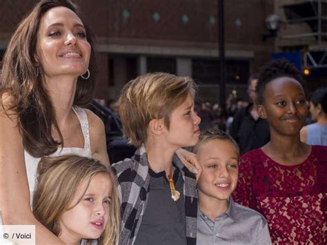 Photos Angelina Jolie Tapis Rouge Avec Ses Enfants Les Jumeaux Ont