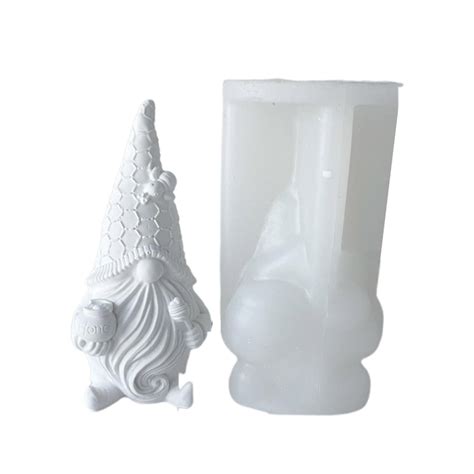 Hiabio Silicone Mold Gnome Mold 3d Gnome Mold Epoxy Dwarf Plaster Mold