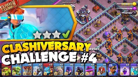 Easily 3 Star Clashiversary Challenge 4 In Clash Of Clans YouTube