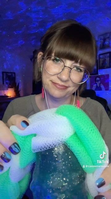 Cassie Marie ASMR On Instagram ASMR Loofah Slime On The Mic The