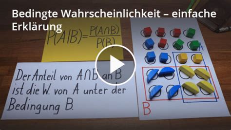 Bedingte Wahrscheinlichkeit Definition Zusammenfassung Easy Schule