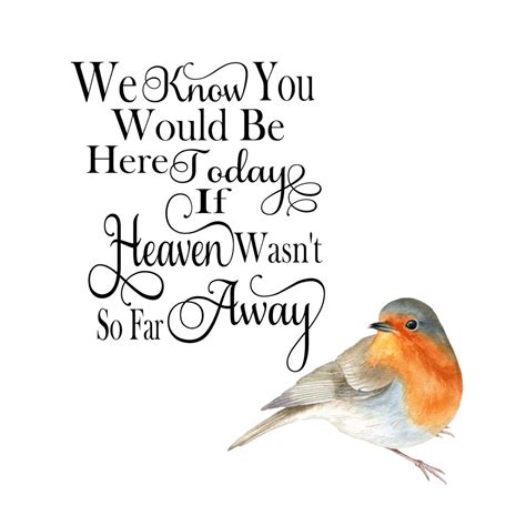 Robins Appear When Loved Ones Are Near Heaven Memorial Etsy UK