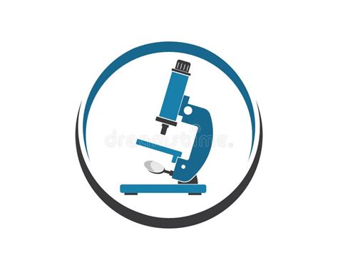 Microscope Logo Icon Vector Illustration Design Stock Vector