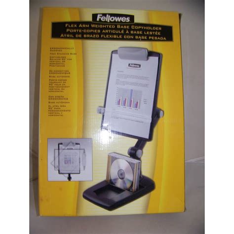 Fellowes Flex Arm Copyholder Weighted Base Copy Holder Graphite