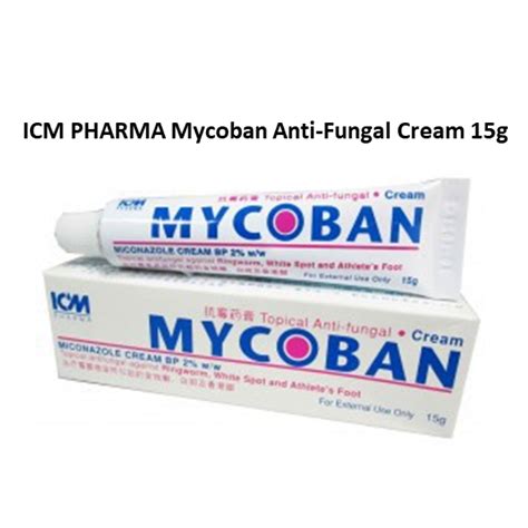 Icm Pharma Mycoban Topical Anti Fungal Cream 15g Sg Stock Nov 2026