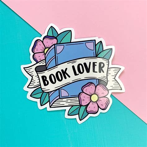 Book Lover Sticker Vinyl Sticker Book Lover Tattoo Sticker Book