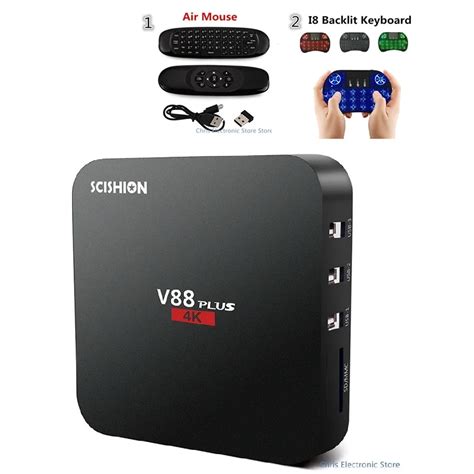 SCISHION V88 Plus Android TV Box 4K 2G 8G Android 5 1 Quad Core