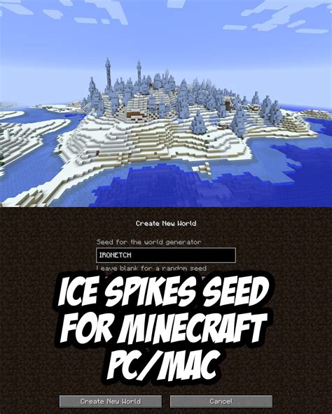 Ice Plains And Ice Spike Plains Seed For Minecraft Pcmac Seed