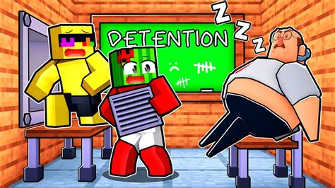 Escaping Evil Teacher S Detention In Minecraft Youtube