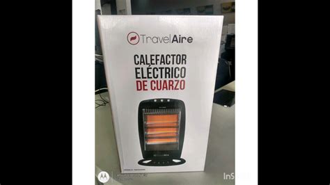 Calefactor eléctrico Travel Aire modelo TAE1200QX 31 diciembre 2022