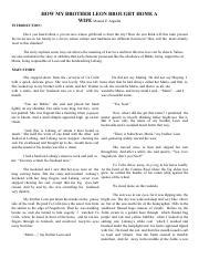 brother leon brought home  wife full storypdf
