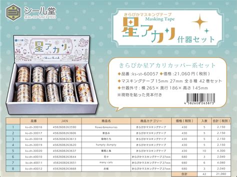 雑貨卸、雑貨仕入れ（【シール堂】shinzi Katoh 星アカリ きらぴかマスキングテープ カッパー系マット箔 雑貨卸・雑貨仕入れなら