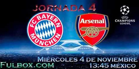 Bayern M Nich Vs Arsenal Hora Y Canal Jornada Champions League