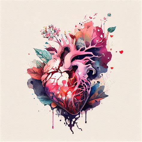 Premium Photo Pretty Aesthetic Heart Illustration With Isolated