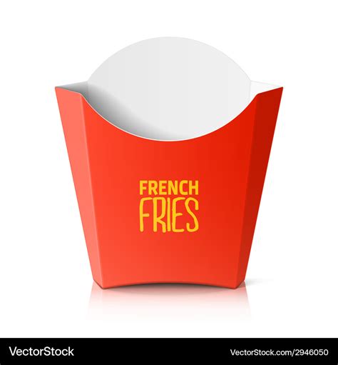 French Fries Paper Box Royalty Free Vector Image