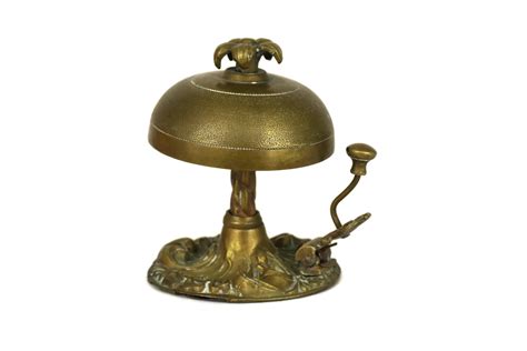 Reserved For Jenn French Antique Brass Service Bell Front Desk Call Bell Hotel Reception Bell