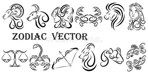 Scorpio Zodiac Line Art Vector Eps 10 Stock Vector Illustration Of