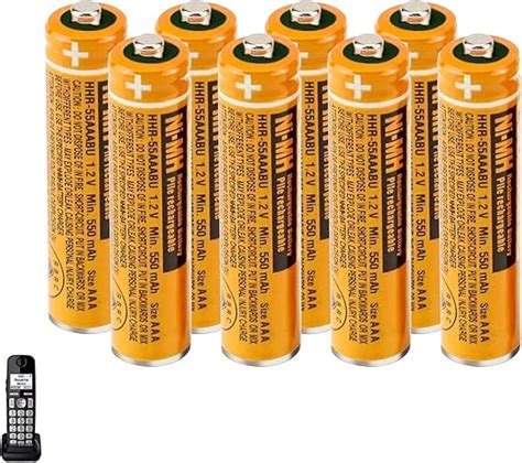 8 Pack 550mAh Nimh Rechargeable Battery 1 2V HHR 55AAABU AAA