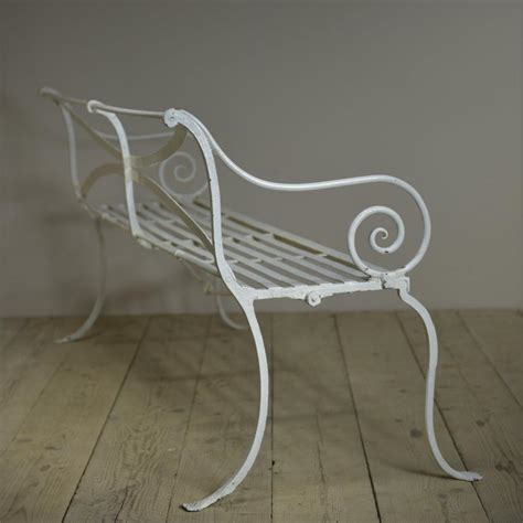 Antique Reclaimed Listings Antique Wrought Iron Scroll Armed Bench