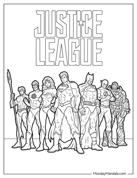 Justice League Coloring Pages For Kids Printable Justice League Action