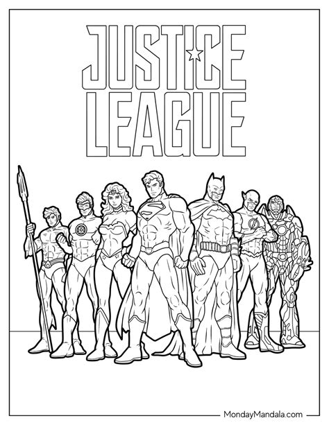 22 Justice League Coloring Pages (Free PDF Printables)