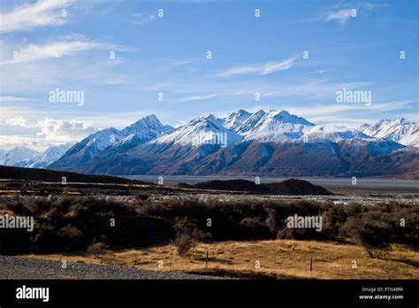 South Island Landscape Scenery, Canterbury, New Zealand Stock Photo - Alamy