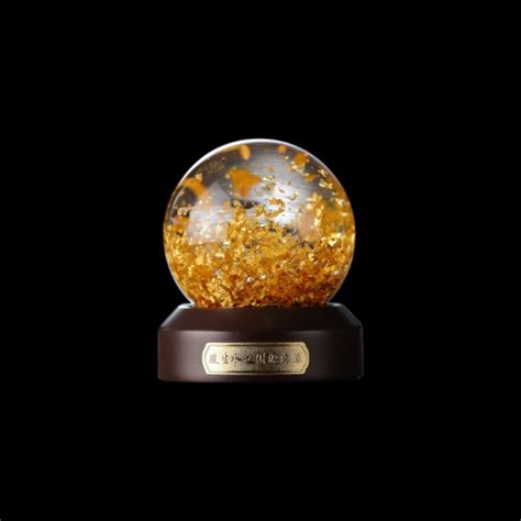 Gold Flakes Water Glass Globe Home Products Lights And Constructions