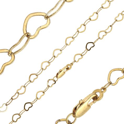 Heart Fancy Link 18k Gold 14k Gold Chains Fj Fallon Jewelry