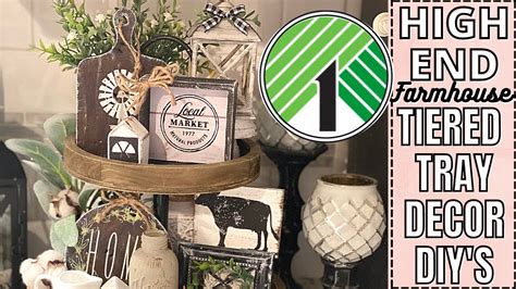 DOLLAR TREE TIERED TRAY DECOR DIY S CHEAP AND EASY FARMHOUSE DOLLAR