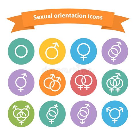 Vector Sexual Orientation White Web Icons Symbol Stock Vector Image 46063724