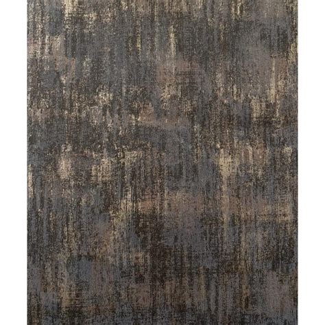 Sophie Laurance Charcoal Metallic Copper Textured Wallpaper 10m X 53cm