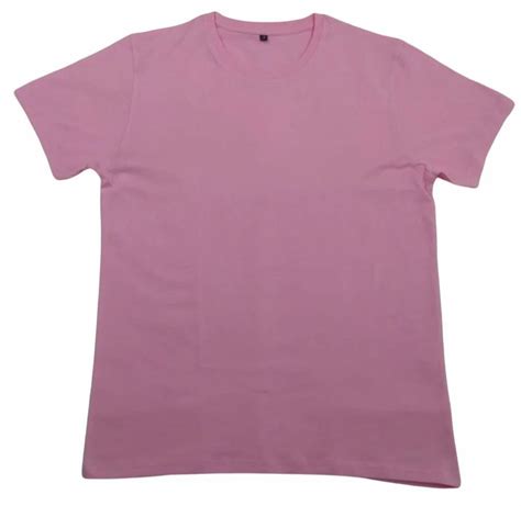 Cotton Men Pink Plain T Shirt, Round Neck at Rs 125 in Noida | ID ...