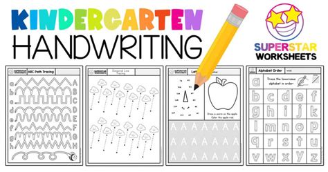 Kindergarten Handwriting Worksheets Superstar Worksheets