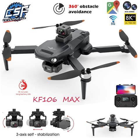 2023 NEW KF106 Max Drone 8K Professional 5G WIFI Dron HD Camera Anti