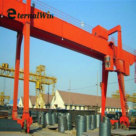 Outdoor Ground Travelling Ton Yards Trolley Lifting Crane Double