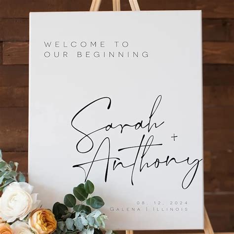 Wedding Welcome Sign Wedding Welcome Calligraphy Welcome