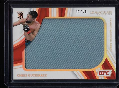 Panini Immaculate Ufc Chris Gutierrez Jumbo Octagon Canvas Relic