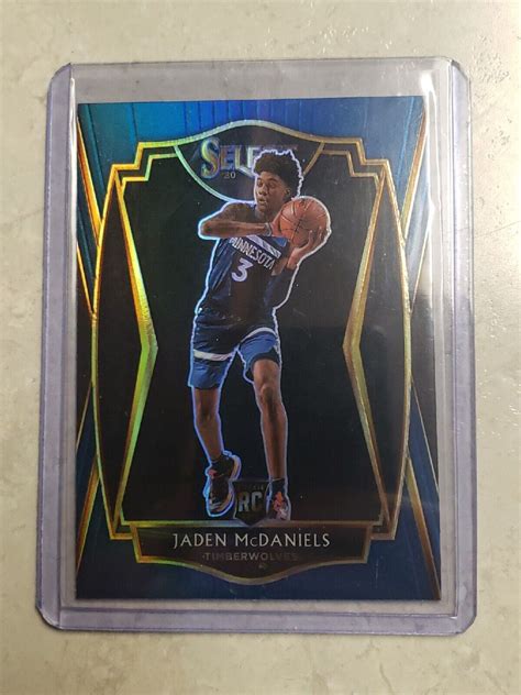 2020 21 Panini Select Premier Level Blue Prizm 197 Jaden McDaniels