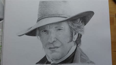 Alan Rickman As Colonel Brandon By Atty Art Grafit Pencil Drawing Art