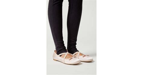 Urban Outfitters Uo Kallie Cross Strap Ballet Flat In Taupe At In Blue