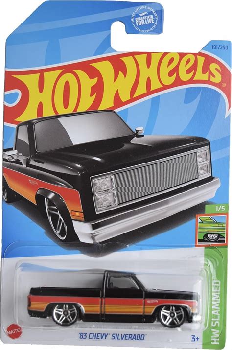 Amazon Hot Wheels 83 Chevy Silverado HW Slammed 1 5 Black 191 250 Toys Games