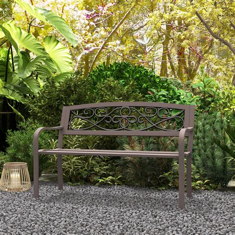 outdoor metal garden bench 3