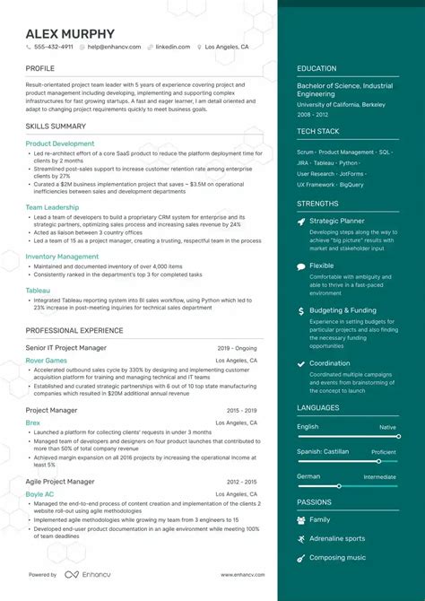 Combination Resume Templates Hybrid Resume Templates By Enhancv Pdf And Txt