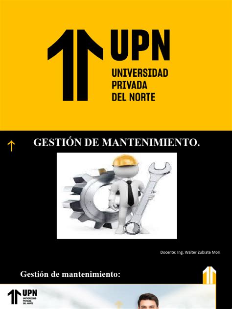 Semana 1 Gestion De Mantenimiento Pdf Ingeniería De Confiabilidad