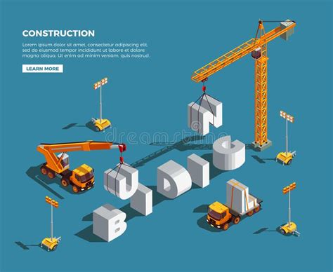 Isometric Construction Vehicles Stock Illustrations Isometric