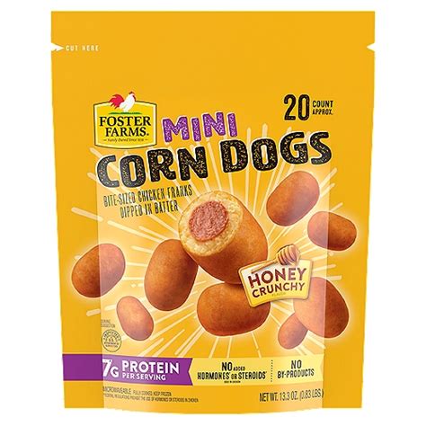 Foster Farms Honey Crunchy Flavor Mini Corn Dogs 133 Oz