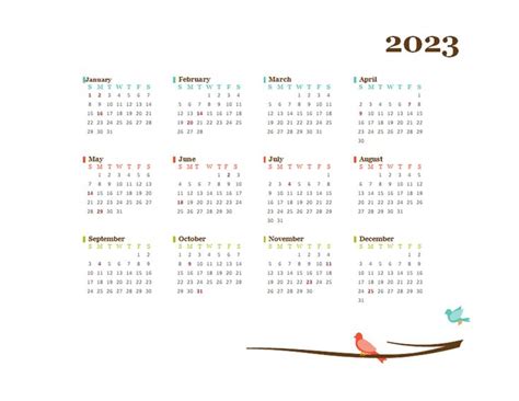 2023 Julian Calendar Printable