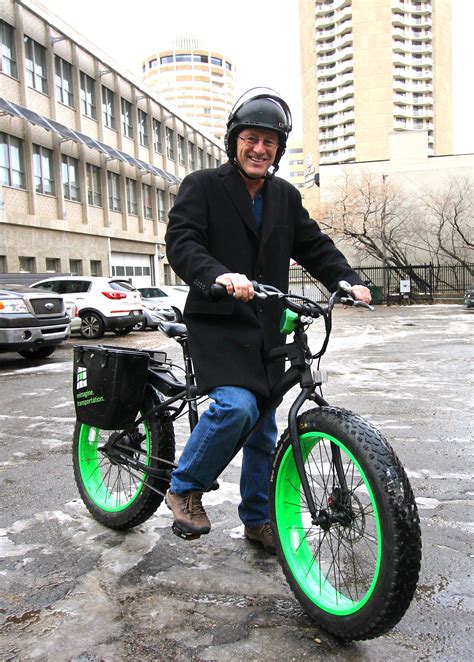 David Dodge Host Of Green Energy Futures On A Pedego Trail Tracker