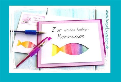 Kommunion Karte Basteln Bastelblog Kreativzauber Karten Basteln